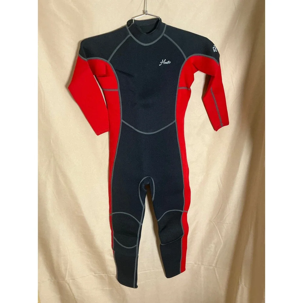Hevto Wetsuit Youth Size 12 Black Red New 3mm Neoprene Full Body Long Sleeve
